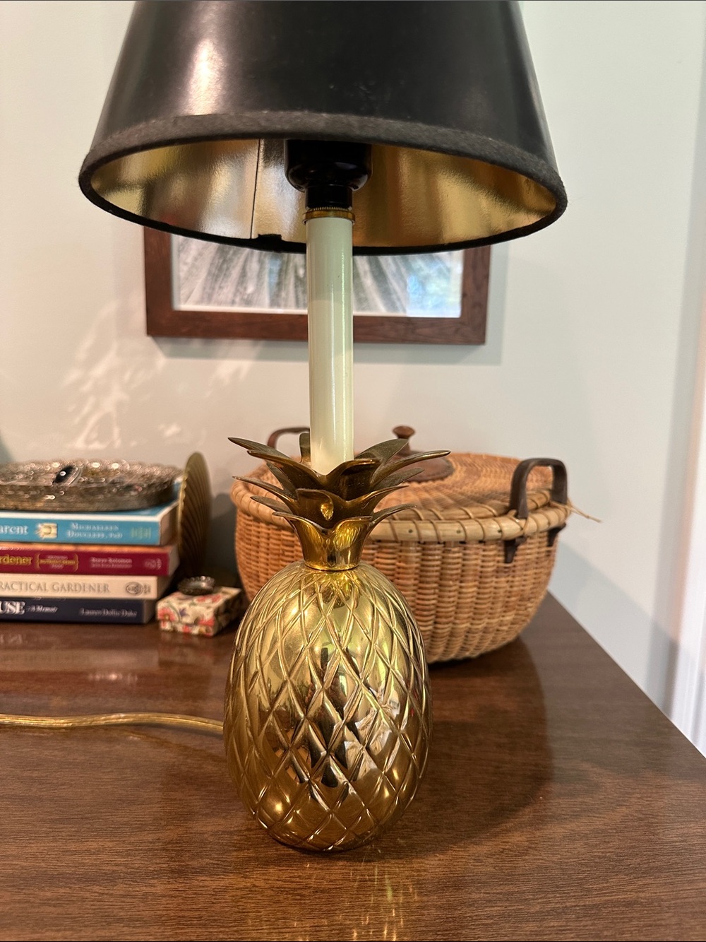 Brass Pineapple Table Lamp - Gold Home Accent
